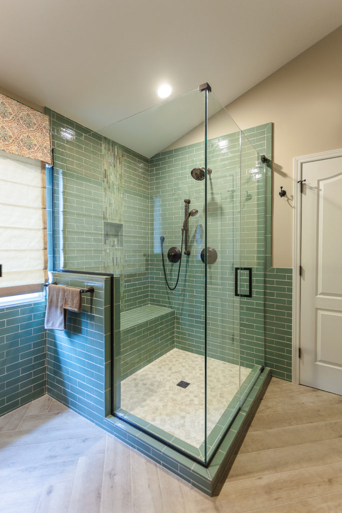 Custom tile shower stall