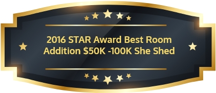 2016 STAR Award Best Room Addition $50K -100K She Shed