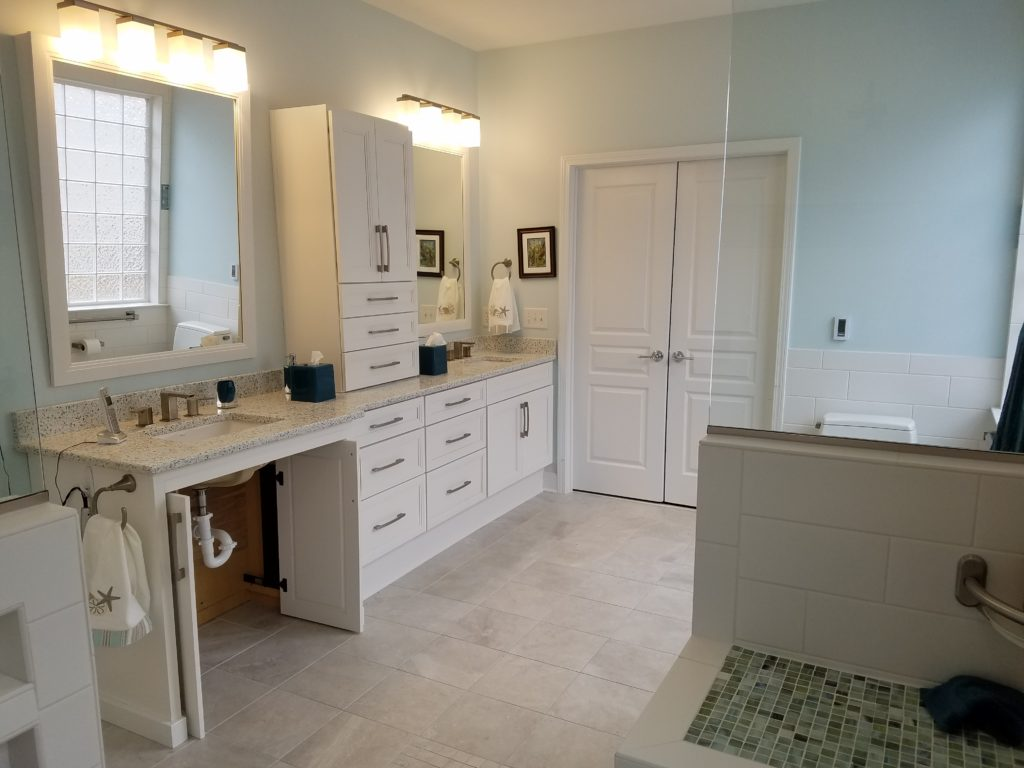 A remodeled bathroom in Raleigh